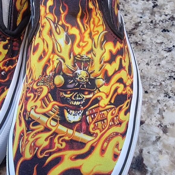 Vans Samurai Rising Slip-on Skater Shoe with Flames. Size 9.5. - Picture 15 of 15